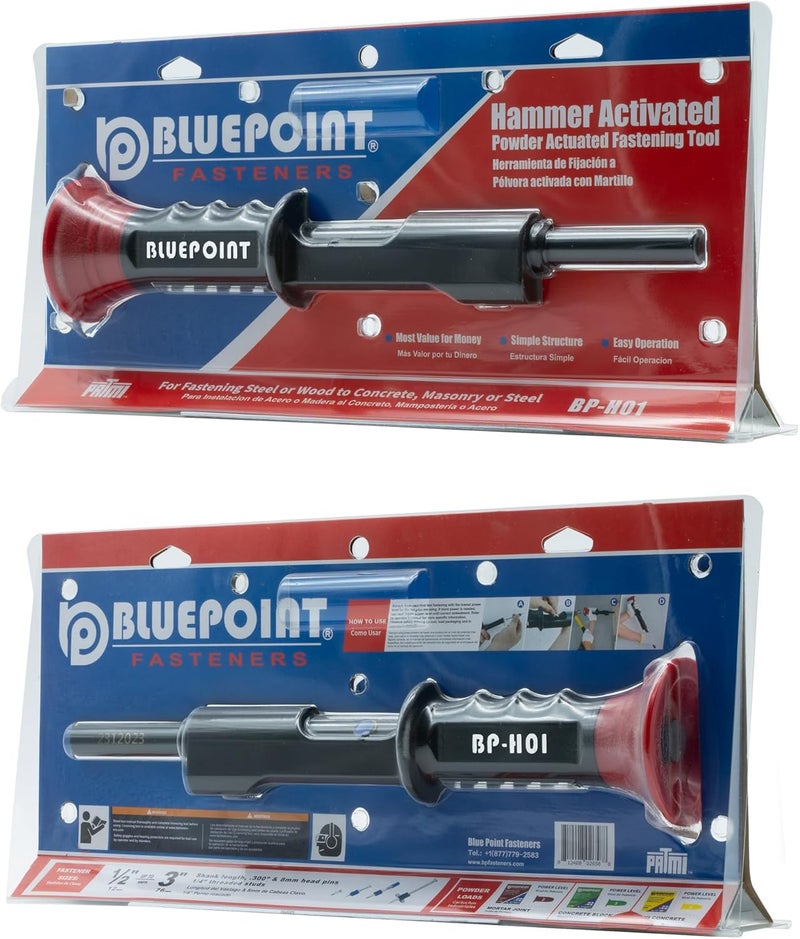 Bluepoint BP-H01 Hammer-Activated Powder Actuated Fastening Tool: Unleash Precision and Power for Effortless Fastening Solutions - Single shot .22 cal Low velocity Powder Actuated. Easy to use and durable - Image 4
